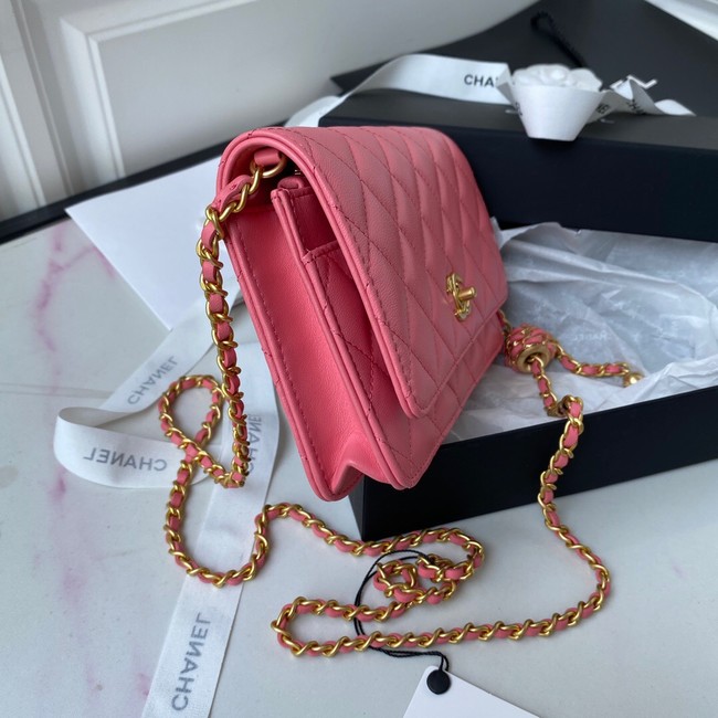 Chanel Lambskin Flap Shoulder Bag AP1450 pink