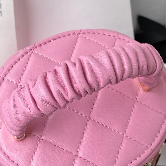 Chanel lambskin top handle bag AP2730 pink