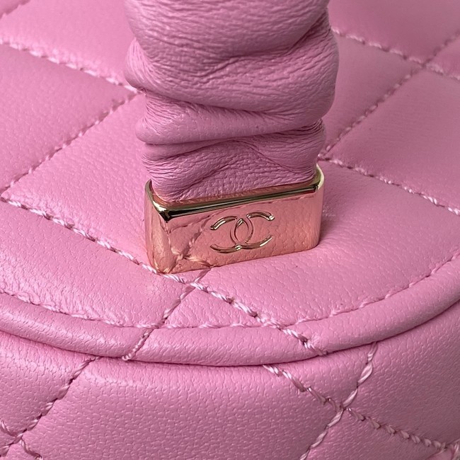 Chanel lambskin top handle bag AP2730 pink