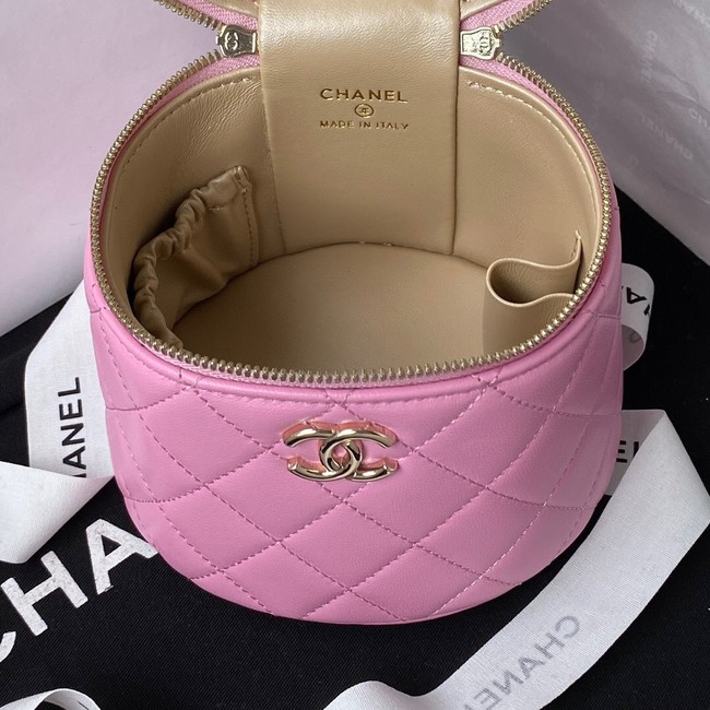 Chanel lambskin top handle bag AP2730 pink