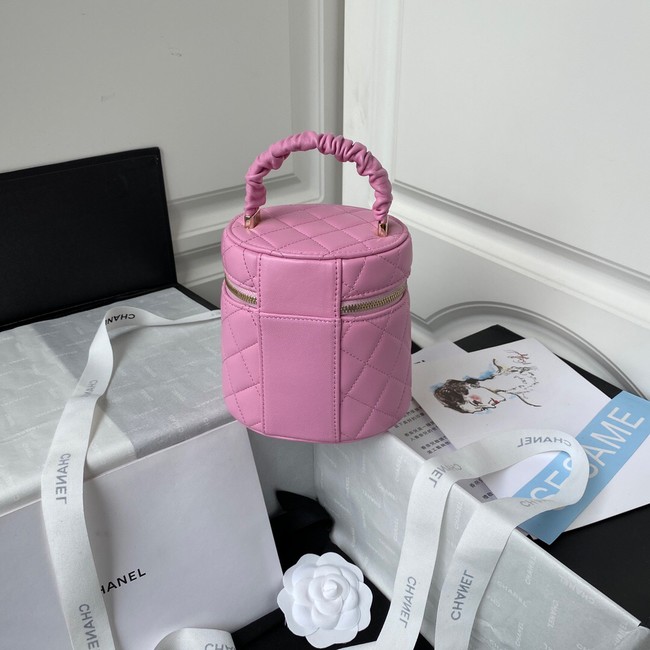 Chanel lambskin top handle bag AP2730 pink