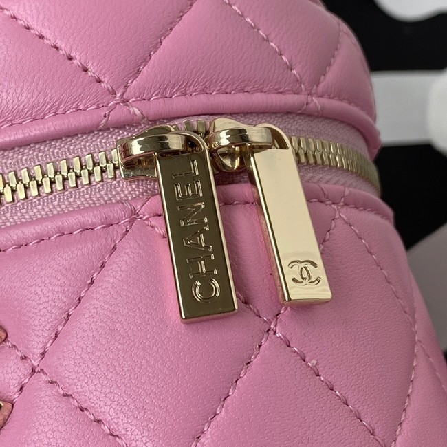 Chanel lambskin top handle bag AP2730 pink