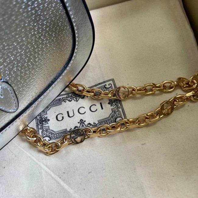 Gucci Jackie 1961 lame mini bag 675799 Silver