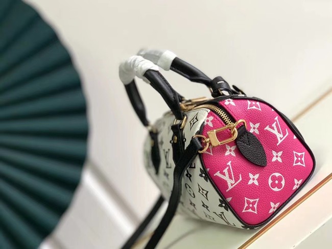 Louis Vuitton SPEEDY BANDOULIERE 20 M46088 Black & White & Pink 