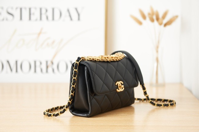 Chanel lambskin Shoulder Bag AS3240 black