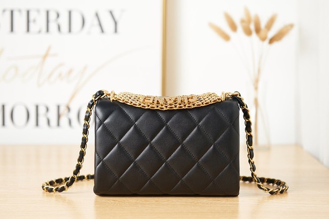 Chanel lambskin Shoulder Bag AS3240 black