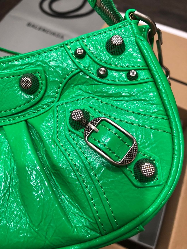 Balenciaga LE CAGOLE MINI PURSE WITH CHAIN 6958141 green