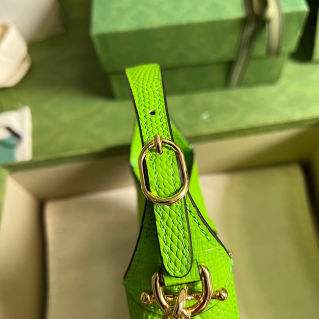 Gucci Jackie 1961 lizard mini bag 675799 Fluorescent green