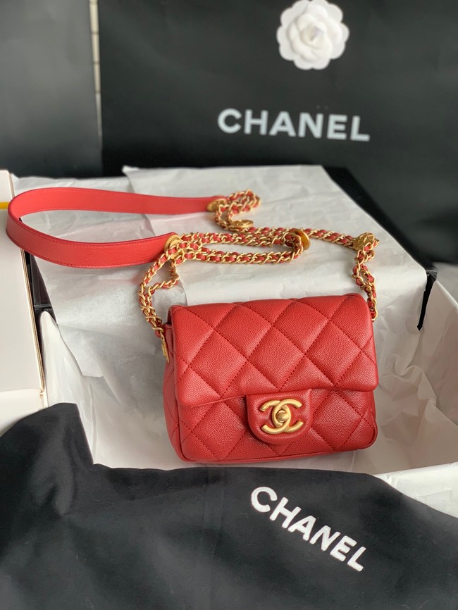 Chanel MINI FLAP BAG AS3368 Burgundy