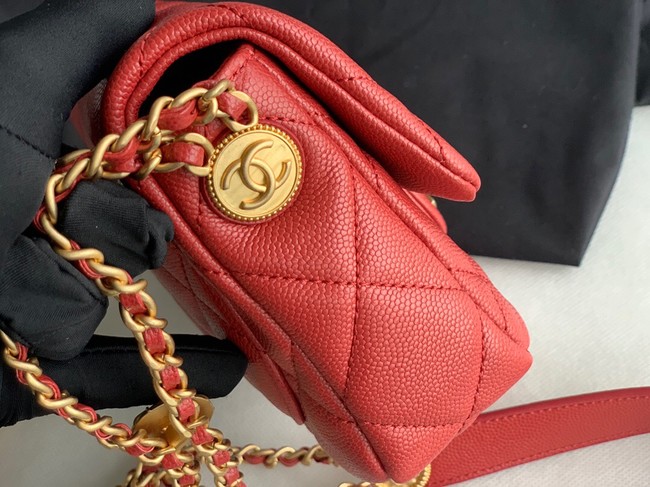 Chanel MINI FLAP BAG AS3368 Burgundy