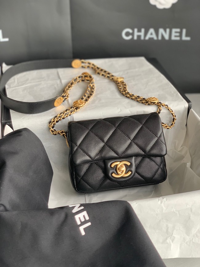 Chanel MINI FLAP BAG AS3368 black