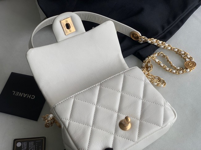 Chanel MINI FLAP BAG AS3368 white