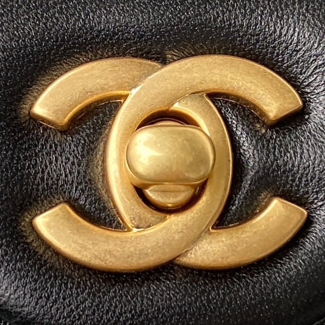 Chanel MINI Flap Bag Original Sheepskin Leather AS1786 black