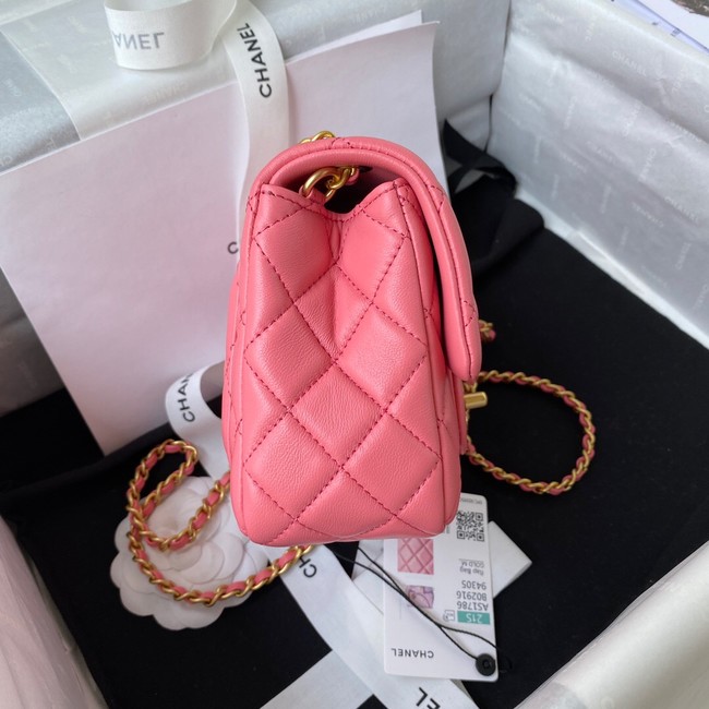 Chanel MINI Flap Bag Original Sheepskin Leather AS1786 pink