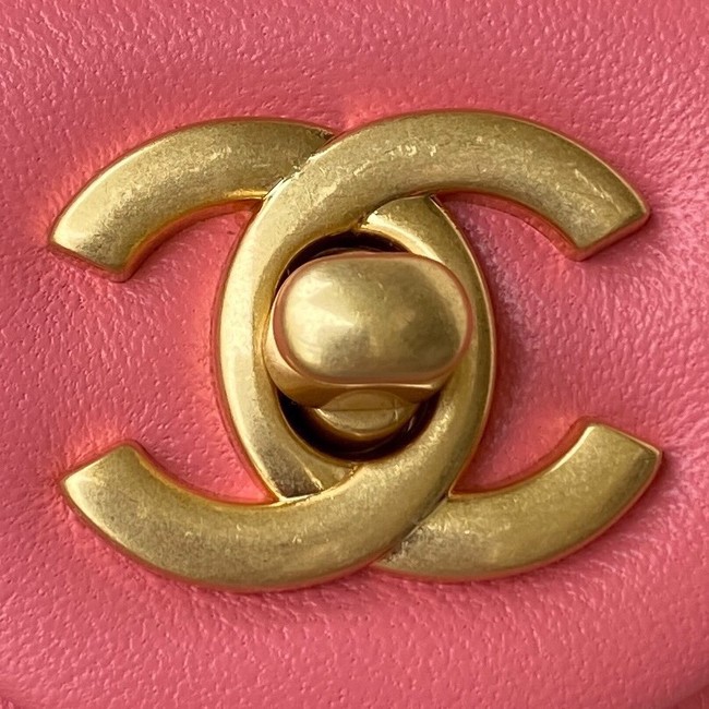 Chanel small Flap Bag Original Sheepskin Leather AS1787 pink