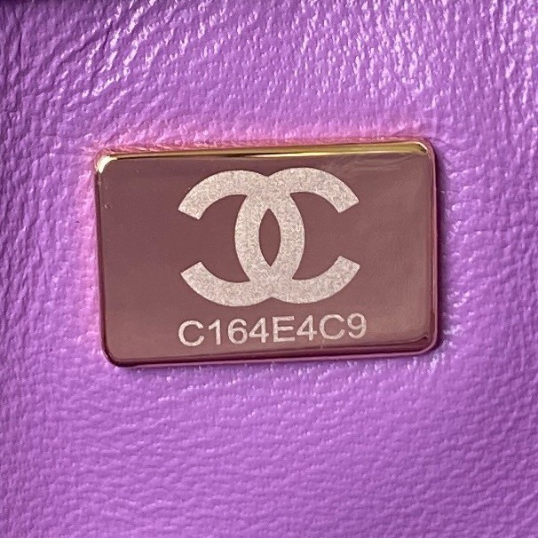 Chanel Drawstring Bag & Gold Metal AS3117 purple