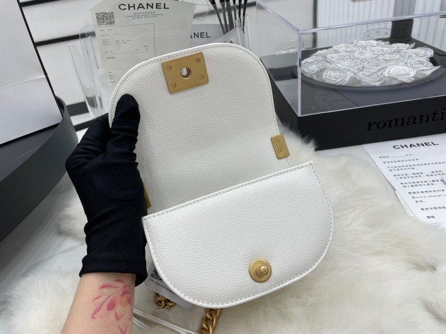 CHANEL MESSENGER BAG MINI BOY AS3315 white