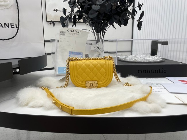 CHANEL MESSENGER BAG MINI BOY AS3315 yellow