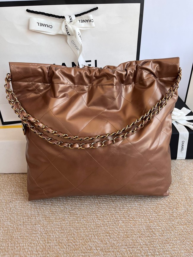 CHANEL 22 HANDBAG AS3262 brown