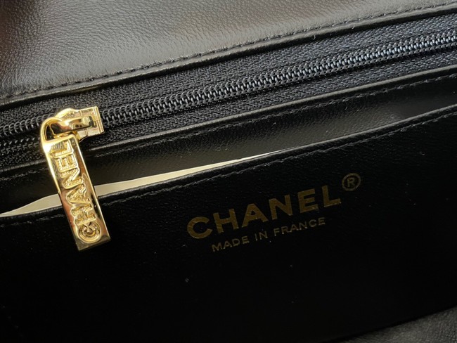 Chanel mini Classic Flap Bag Original Sheepskin Leather A1116 black&Gold-Tone Metal