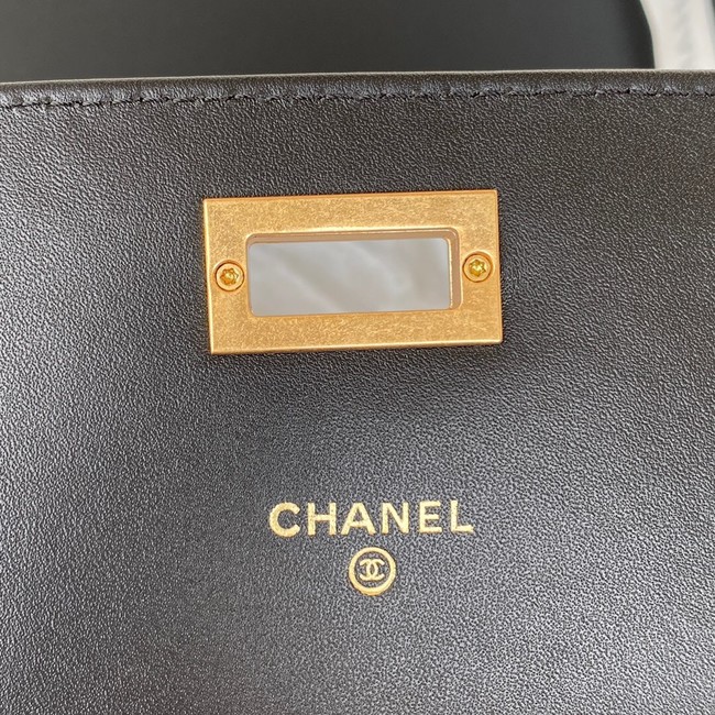 CHANEL CLASSIC WALLET ON CHAIN AP1764 Calfskin & Gold-Tone Metal AP1764 black