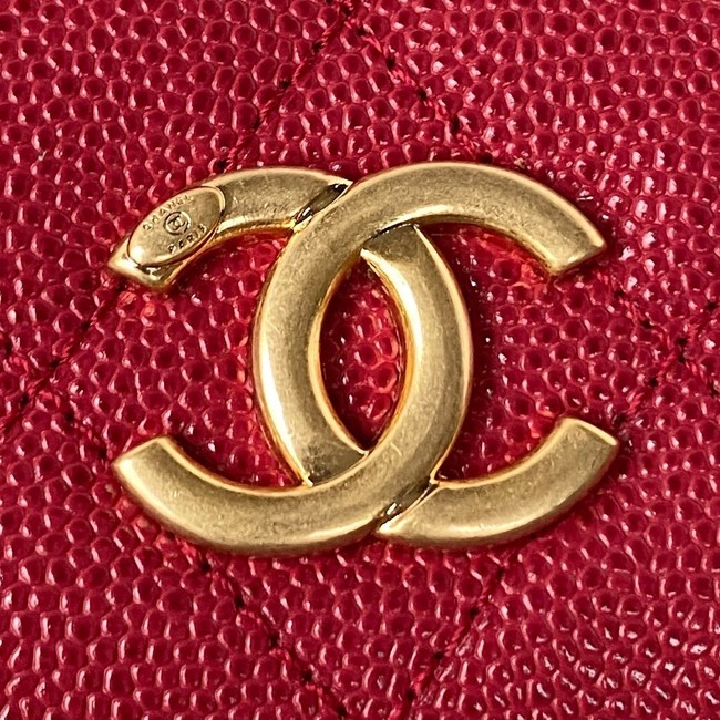 CHANEL CLUTCH WITH CHAIN AP2857 dark red