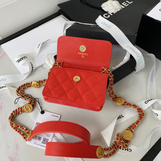 CHANEL CLUTCH WITH CHAIN AP2857 red