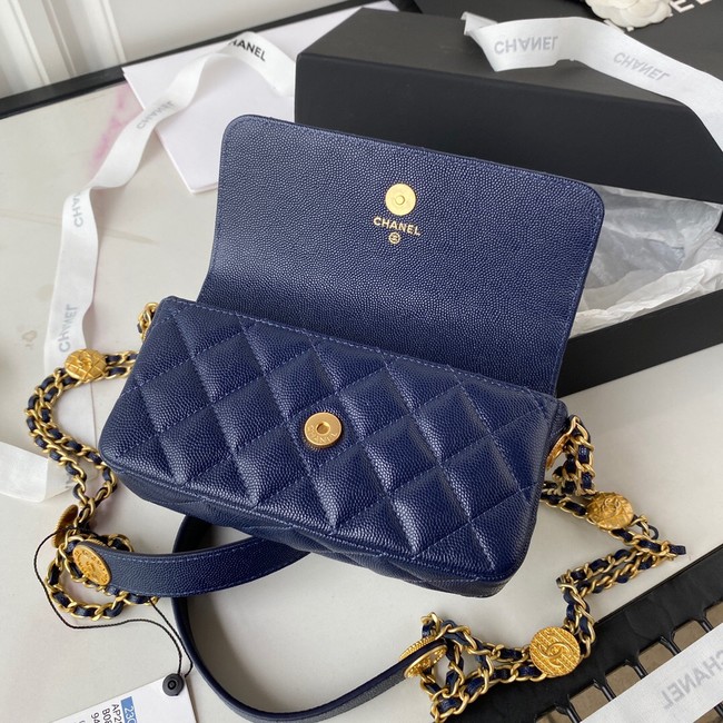 CHANEL CLUTCH WITH CHAIN AP2860 Navy Blue