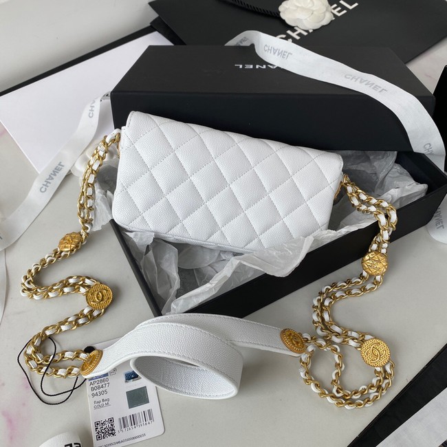 CHANEL CLUTCH WITH CHAIN AP2860 white