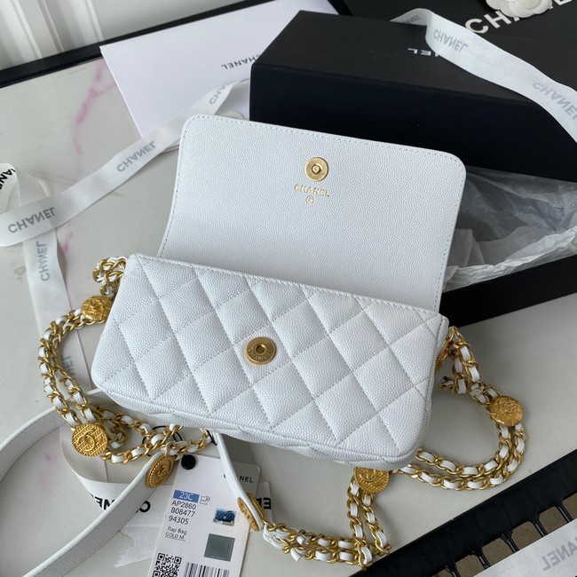 CHANEL CLUTCH WITH CHAIN AP2860 white