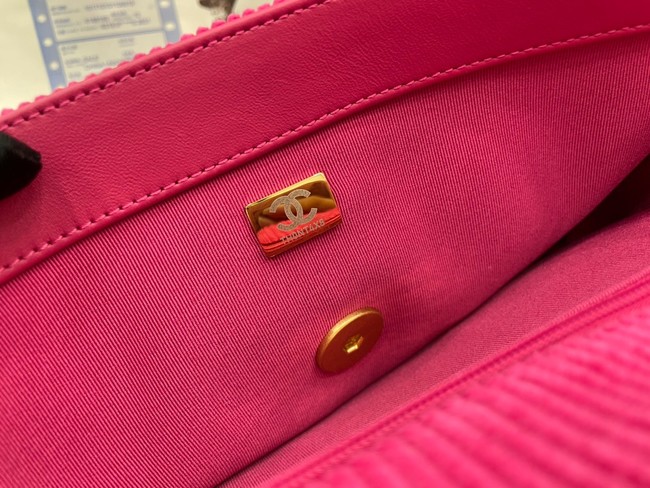 CHANEL 19 HANDBAG Corduroy AS1160&AS1161 Fuchsia