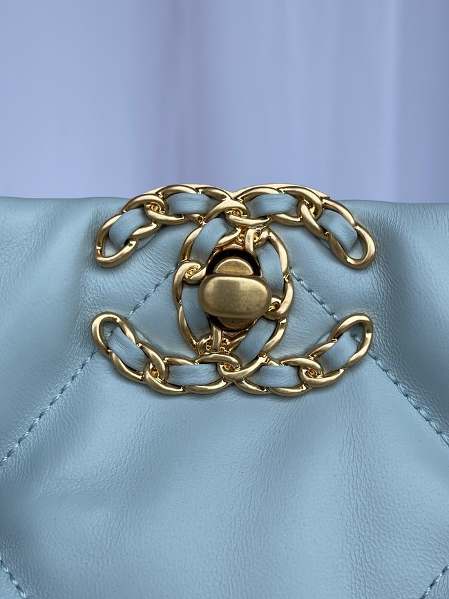 CHANEL 19 SHOPPING BAG AS3519 light blue