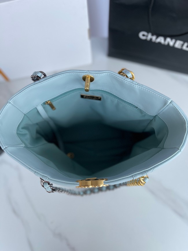 CHANEL 19 SHOPPING BAG AS3519 light blue