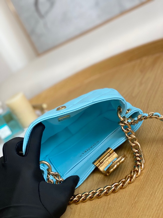 Chanel SMALL HOBO BAG AS3475 Light Blue