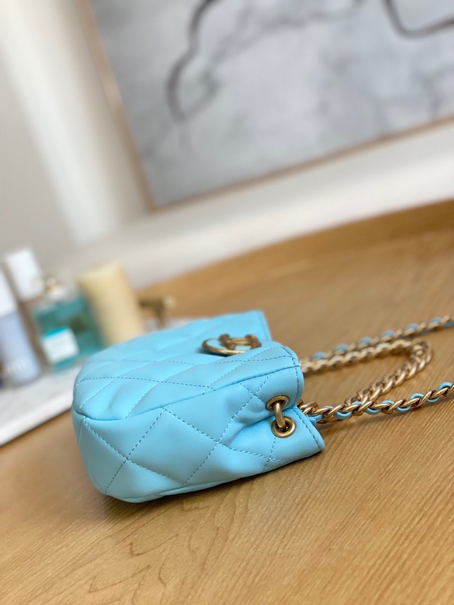 Chanel SMALL HOBO BAG AS3475 Light Blue