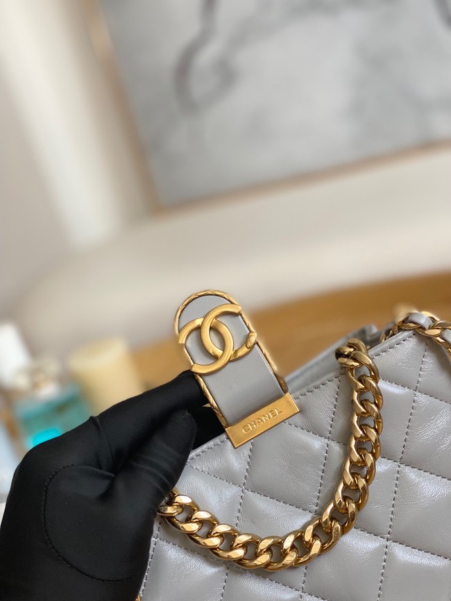 Chanel SMALL HOBO BAG AS3475 gray