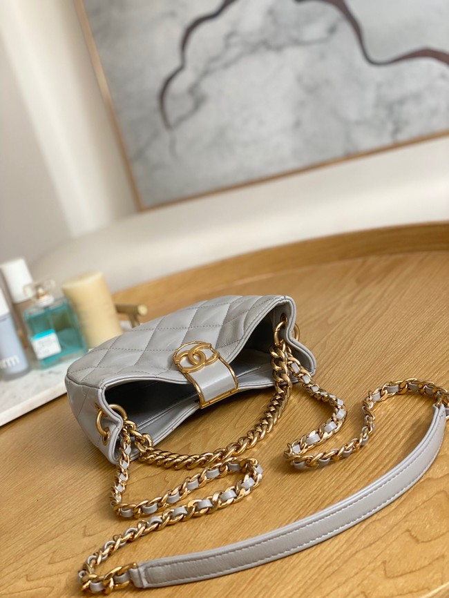 Chanel SMALL HOBO BAG AS3475 gray