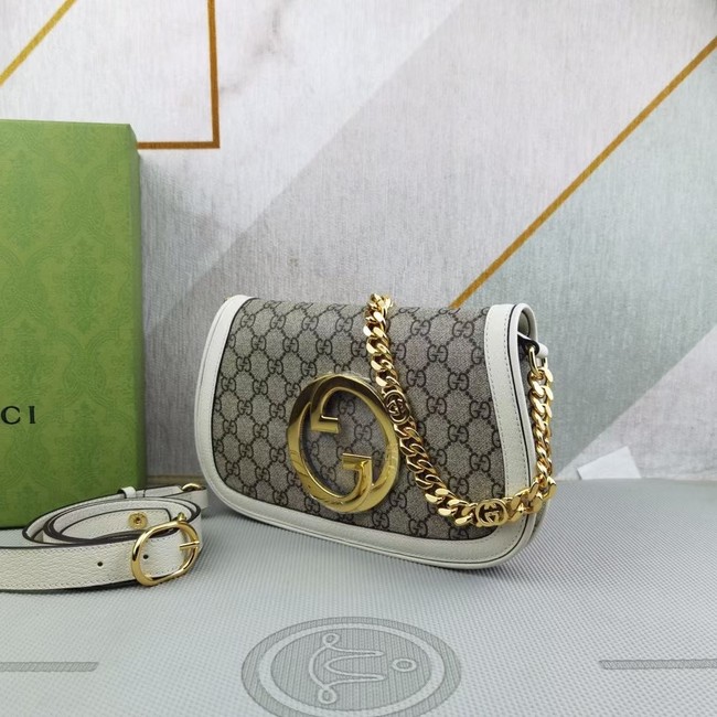 Gucci GG Supreme canvas Blondie shoulder bag 699268 white