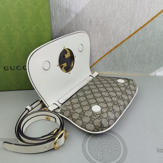 Gucci GG Supreme canvas Blondie shoulder bag 699268 white