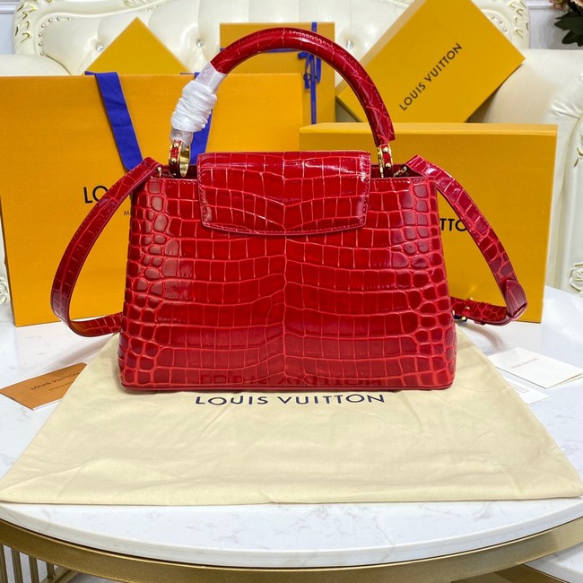 Louis Vuitton crocodile skin CAPUCINES M48866 red