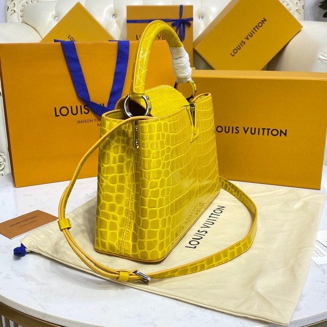 Louis Vuitton crocodile skin CAPUCINES M48866 yelow