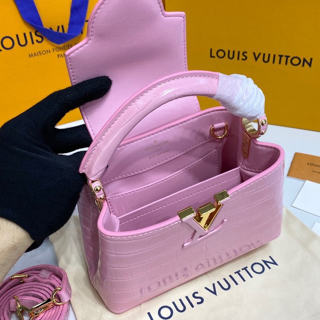 Louis Vuitton crocodile skin CAPUCINES MINI M81190 pink