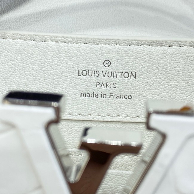 Louis Vuitton crocodile skin CAPUCINES MINI M81190 white