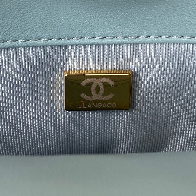 CHANEL FLAP BAG AS3214 light blue