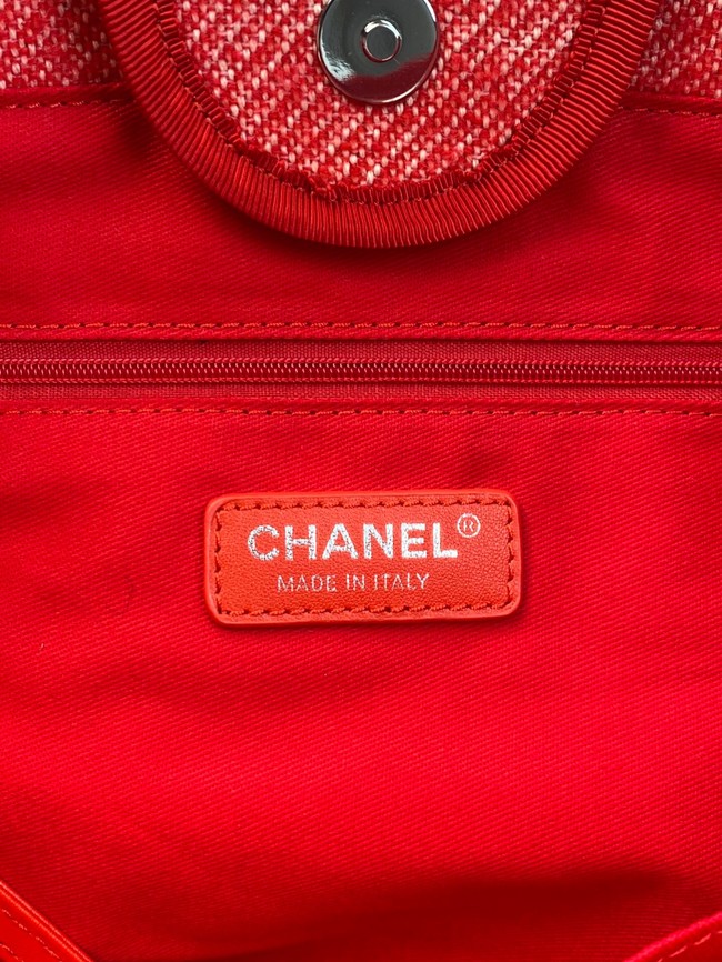 Chanel LARGE SHOPPING BAG A66941 red&white