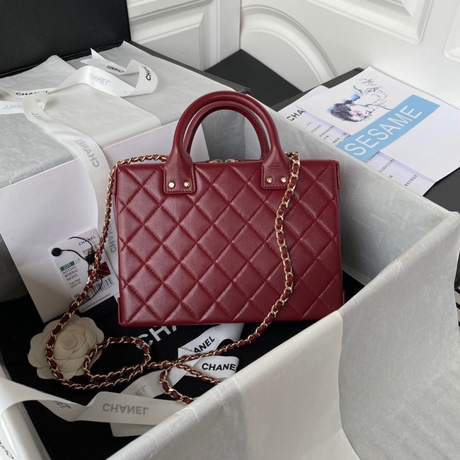 Chanel VANITY CASE AS3345 Burgundy