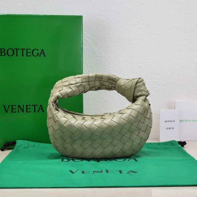 Bottega Veneta Mini intrecciato leather top handle bag 651876 Travertine