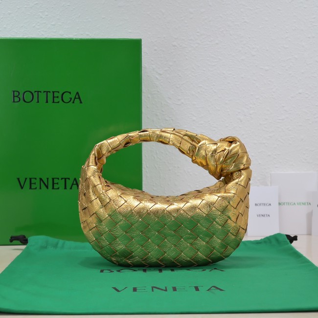 Bottega Veneta Mini intrecciato leather top handle bag 651876 gold