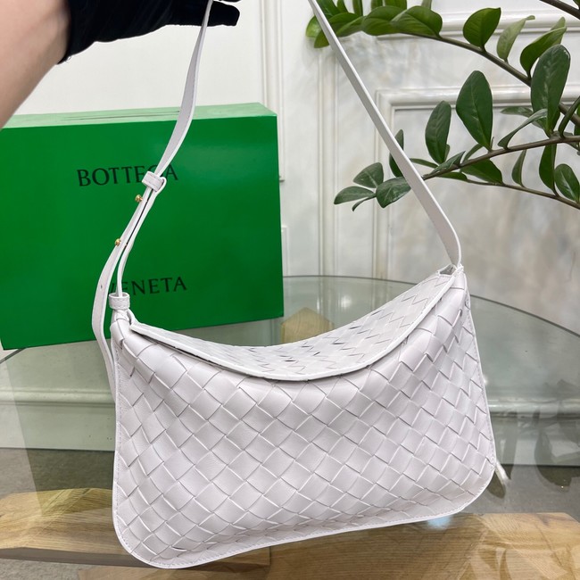 Bottega Veneta Intreccio leather shoulder bag 690226 white