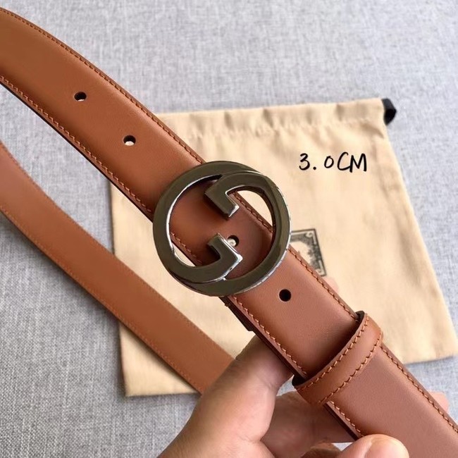 Gucci Blondie 30MM leather belt 703148-1